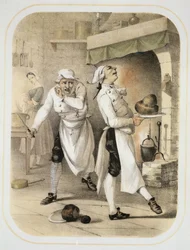 Inveja na cozinha, de uma série de gravuras que retratam os sete pecados capitais, c.1850